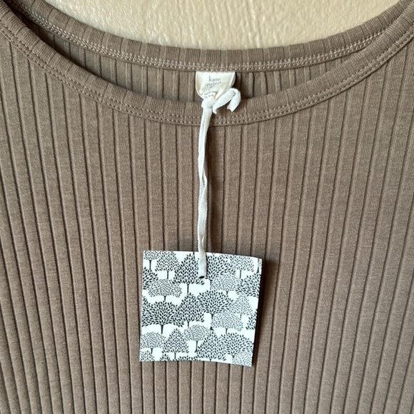 Kate Quinn Ribbed Short Sleeve Dress in Taupe - Picture 2 of 5